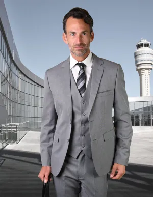 3pc Slim Fit Suit| SW-201| Grey