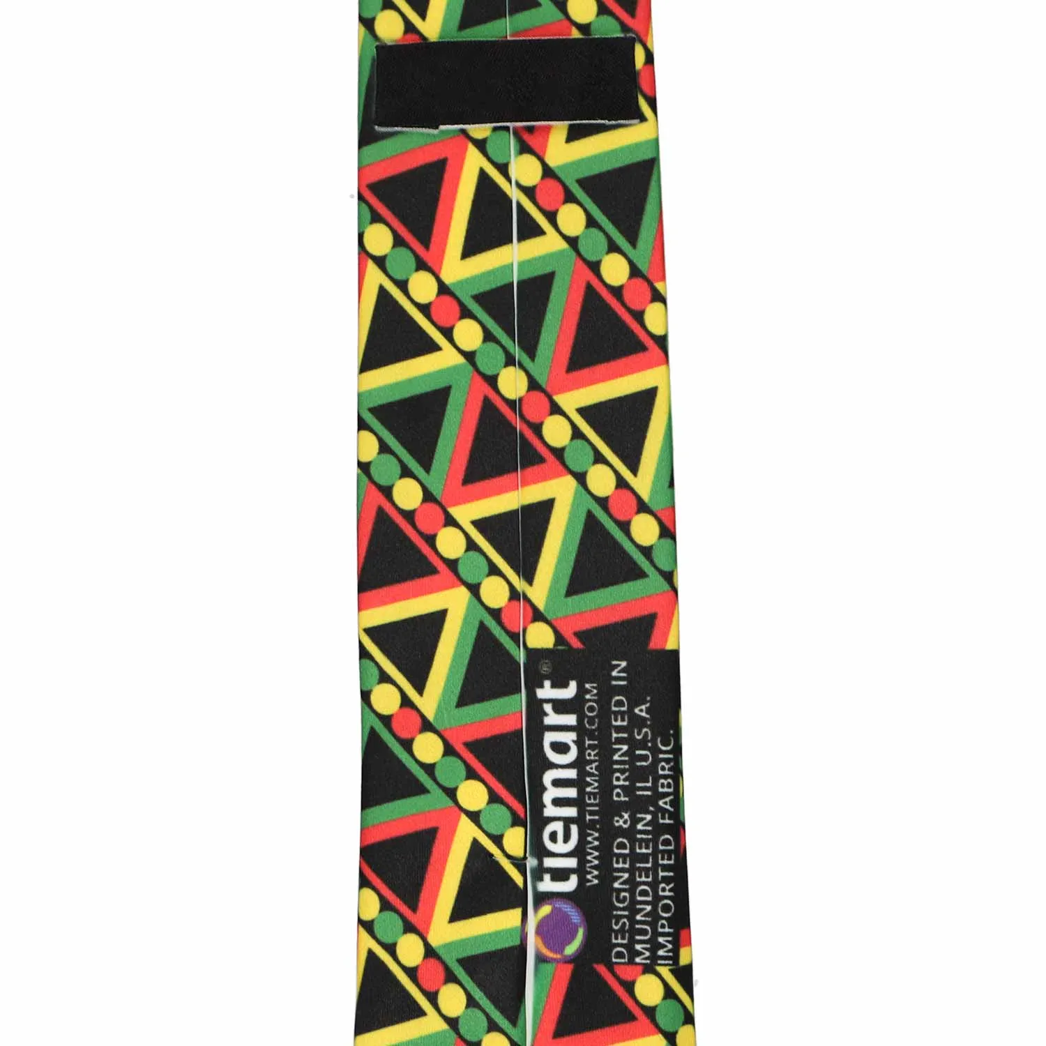 African Pride Striped Slim Necktie, 2.5" Width