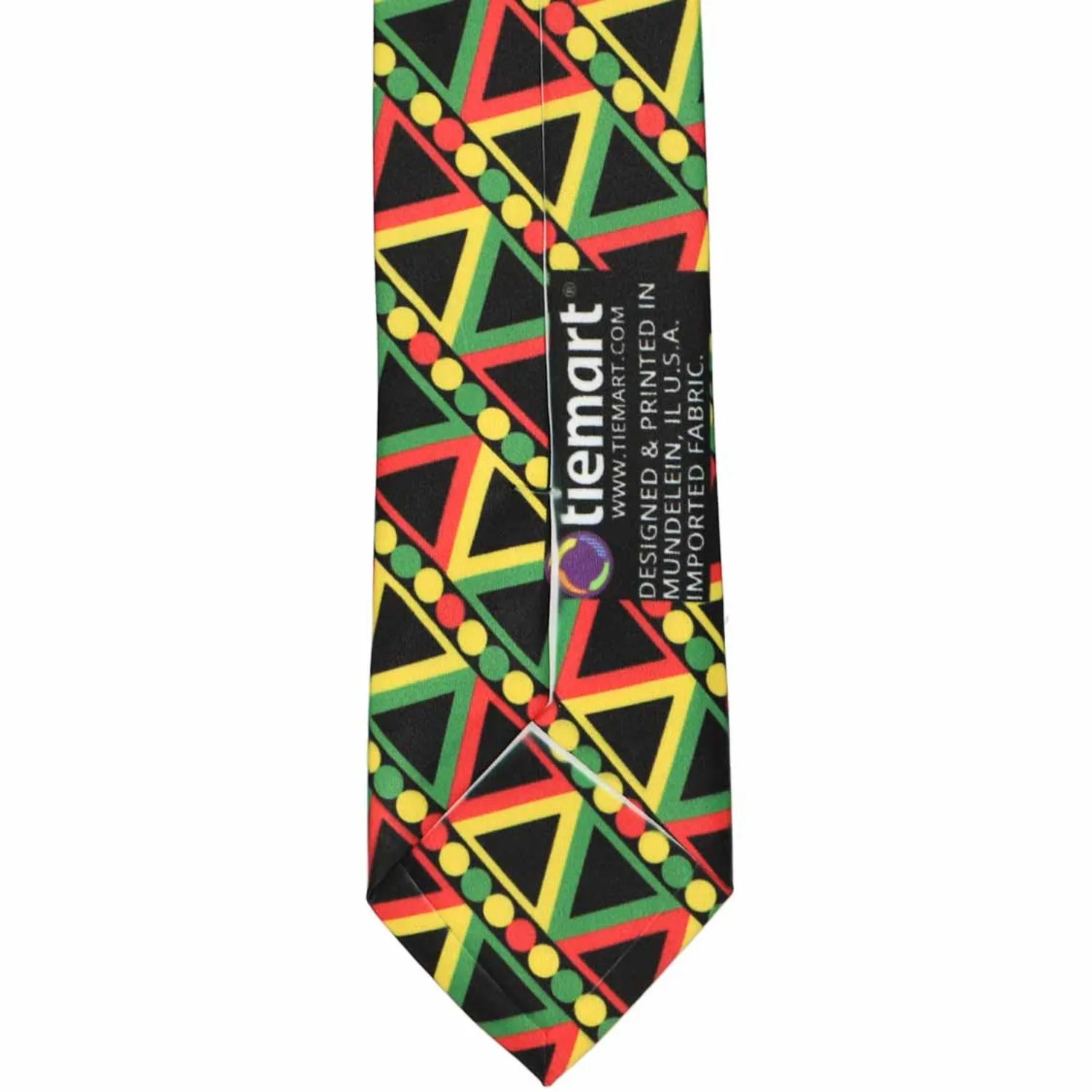 African Pride Striped Slim Necktie, 2.5" Width