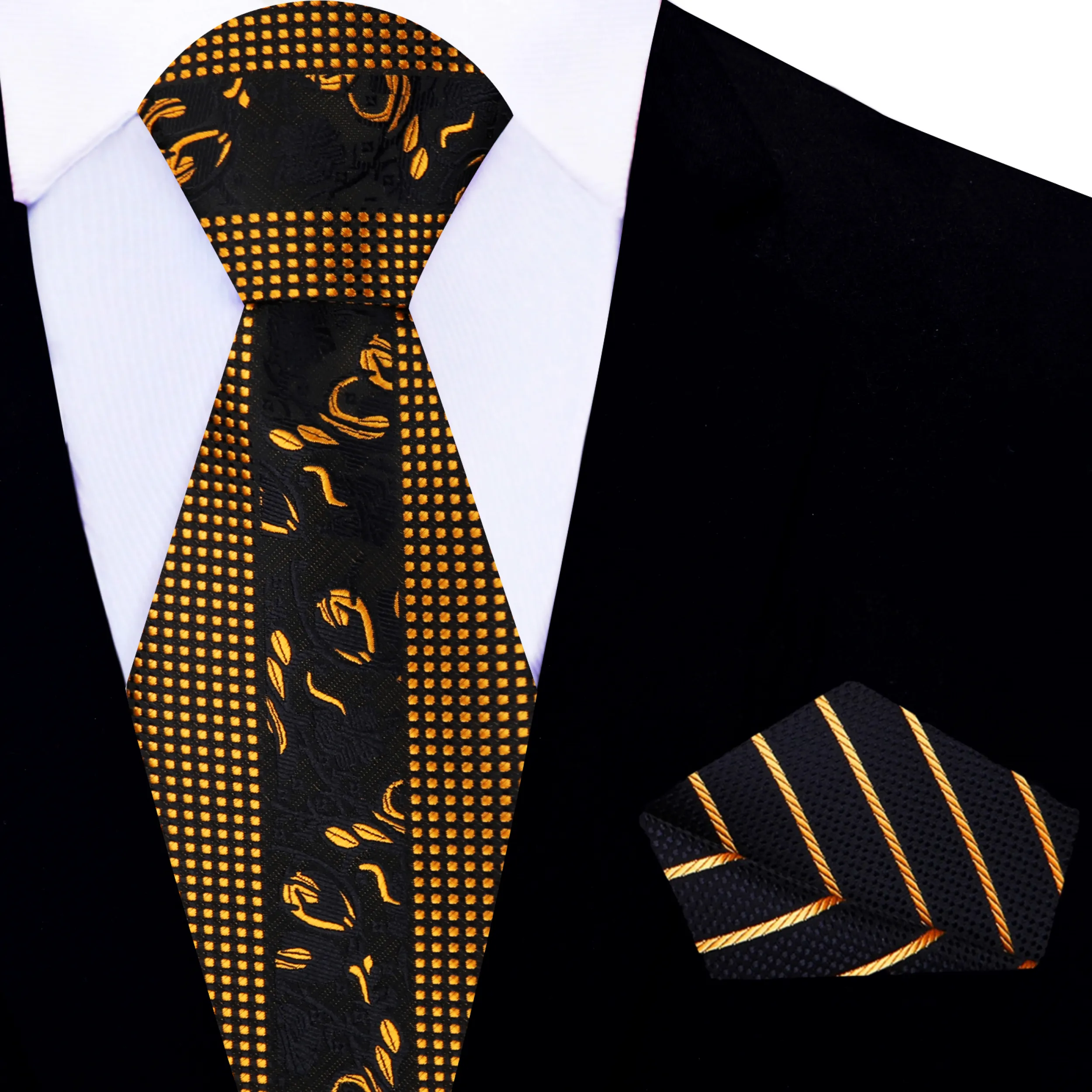 Black & Gold Designer's Choice Necktie