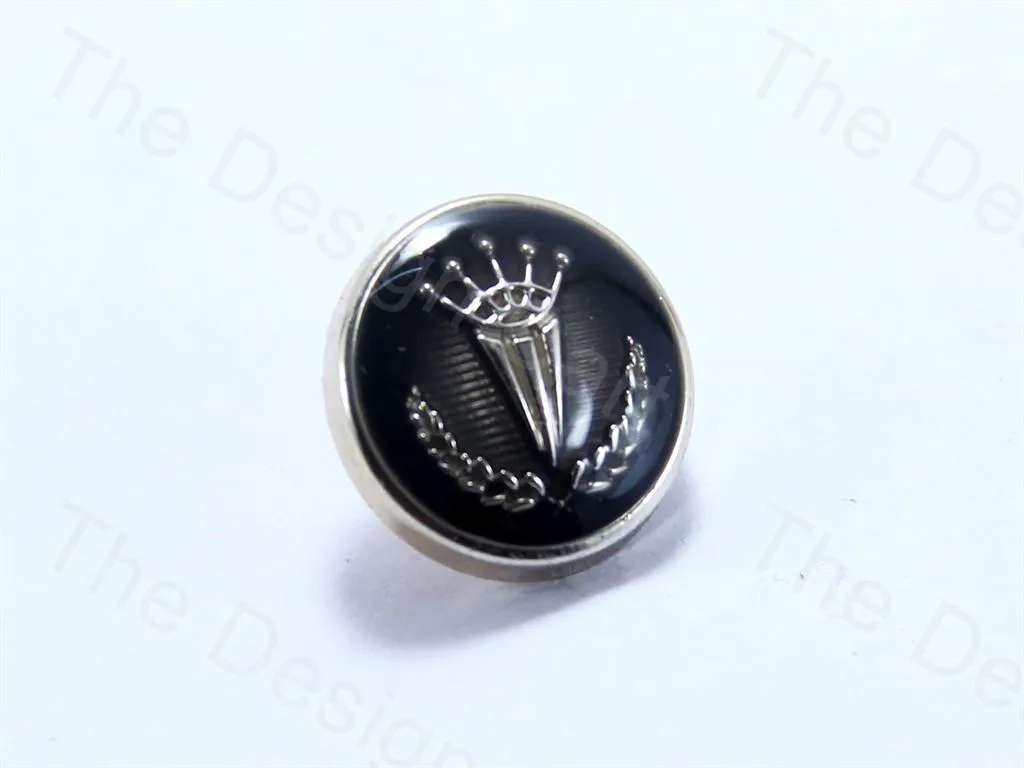 Black Brown Round Crown And Olive Leaf Design Designer Suit Buttons
