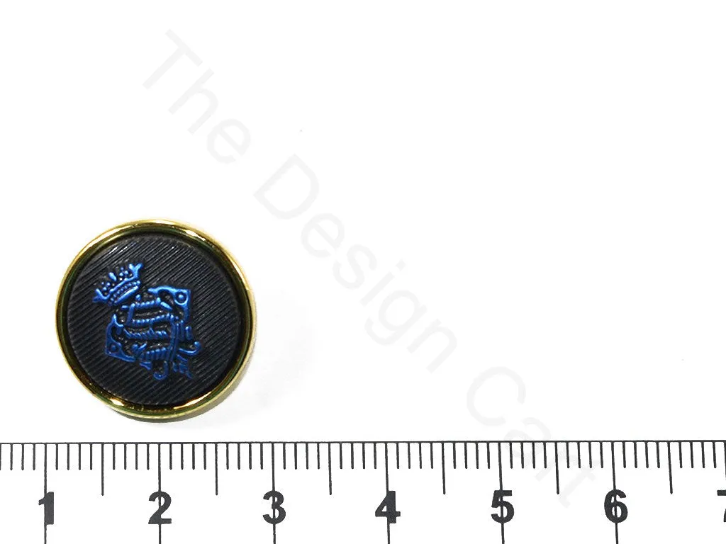 Black Matte Blue Designer Coat Buttons