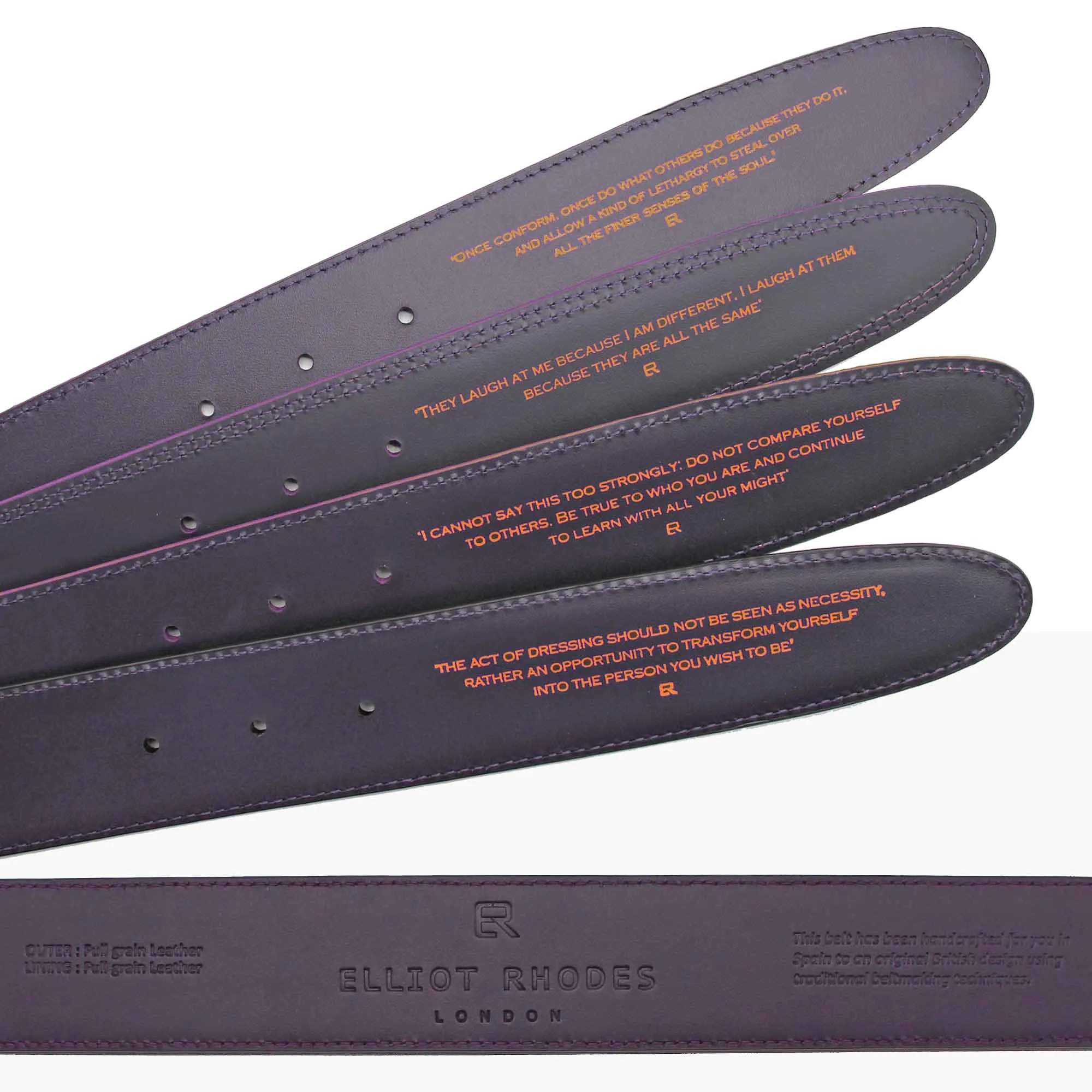 Black Saffiano 'Flynn' Gunmetal Diamond Roller Belt