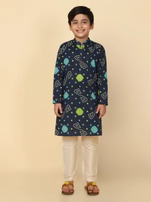 Boys Blue Kurta Pyjama Set