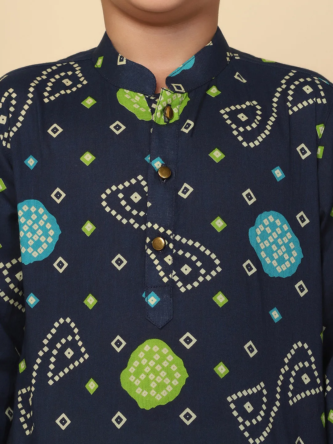 Boys Blue Kurta Pyjama Set