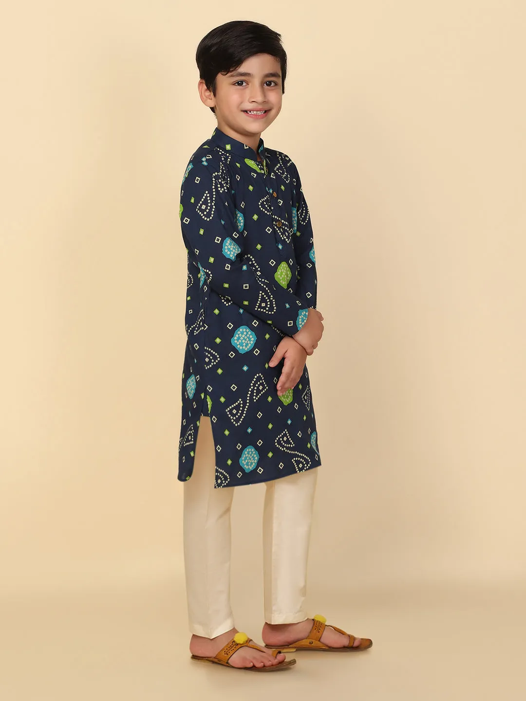 Boys Blue Kurta Pyjama Set