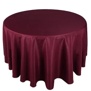 Burgundy - 70 Inch Polyester Round Tablecloths