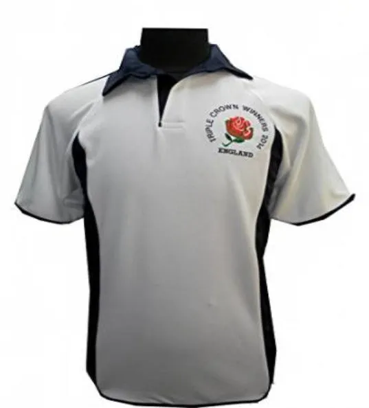 Buy Mens England Rugby Shirts Triple Crown Half Sleeve Jersey