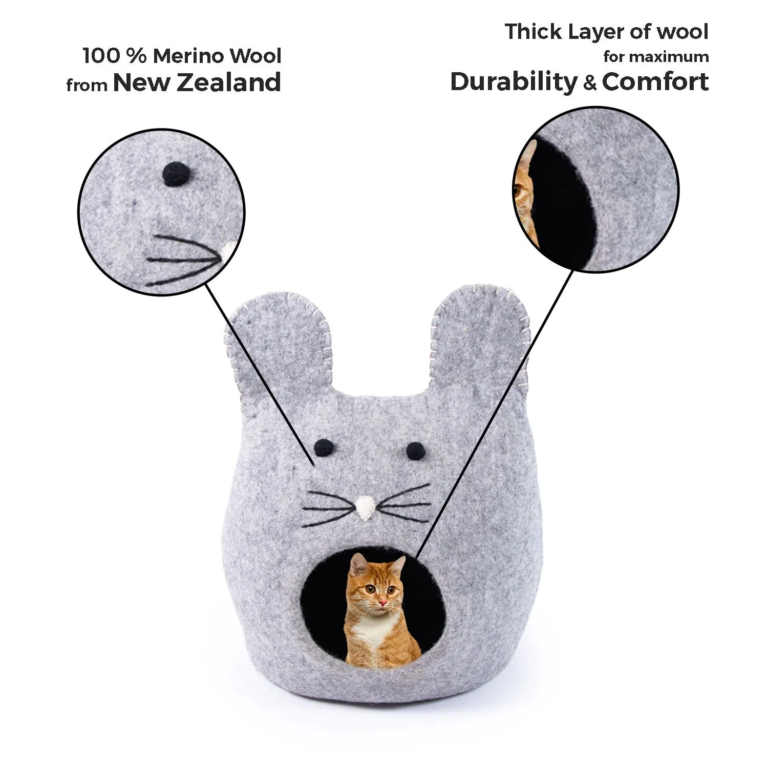 Cat like merino wool felted cat house