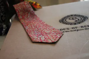 Classic Red Men's Neck Tie in Pure Banarasi Silk