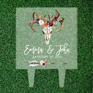 Custom Rustic Country Square Acrylic Cake Topper Collection