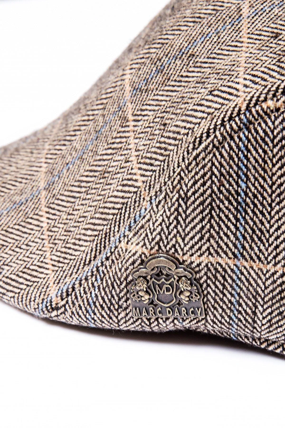 DX7 Tan Tweed Check Flat Cap