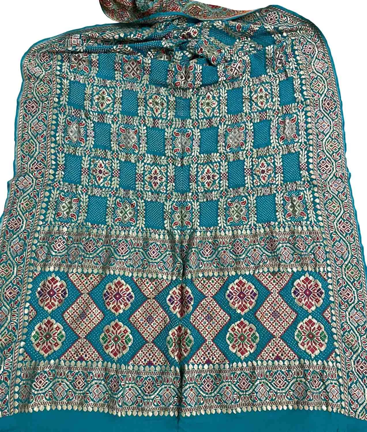 Elegant Blue Banarasi Bandhani Georgette Dupatta: A Timeless Accessory