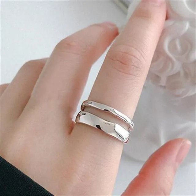 Elegant Double-layered Ring