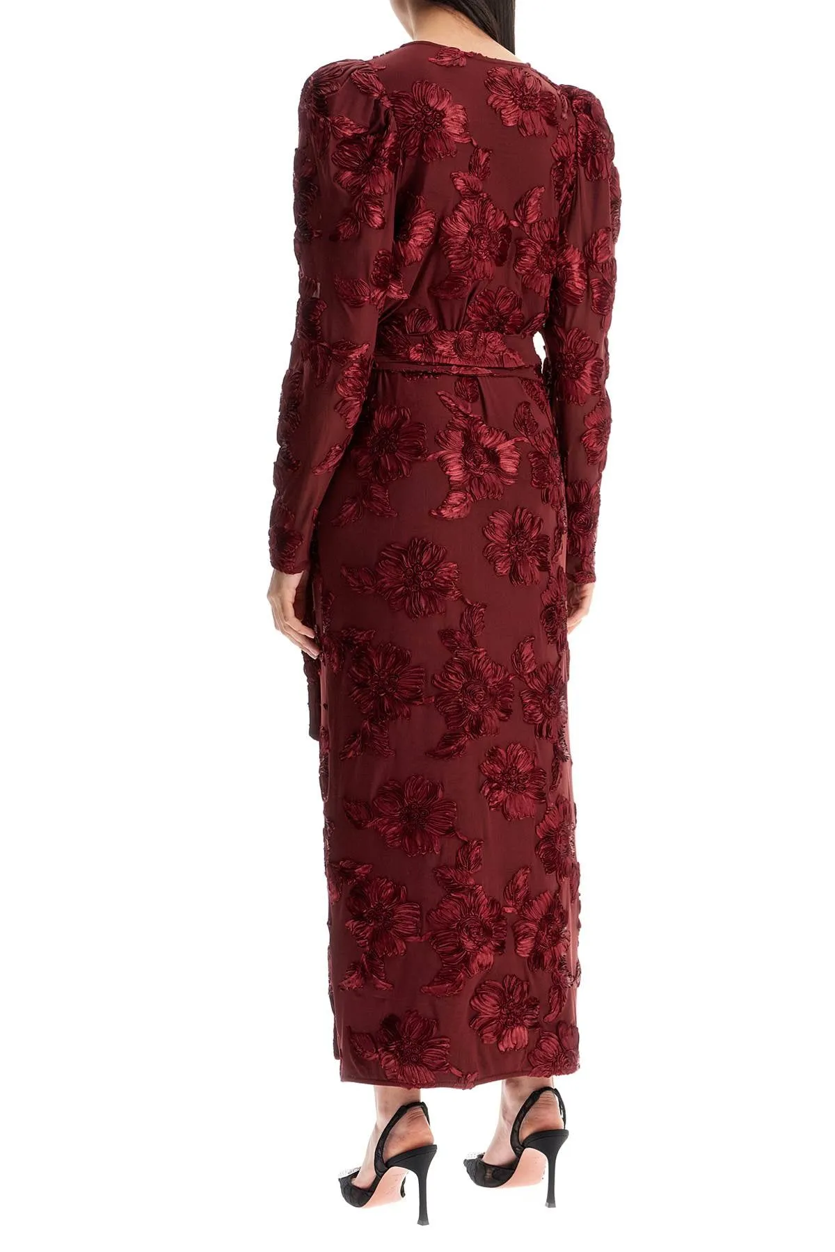 Embroidered Flower Mesh Dress
