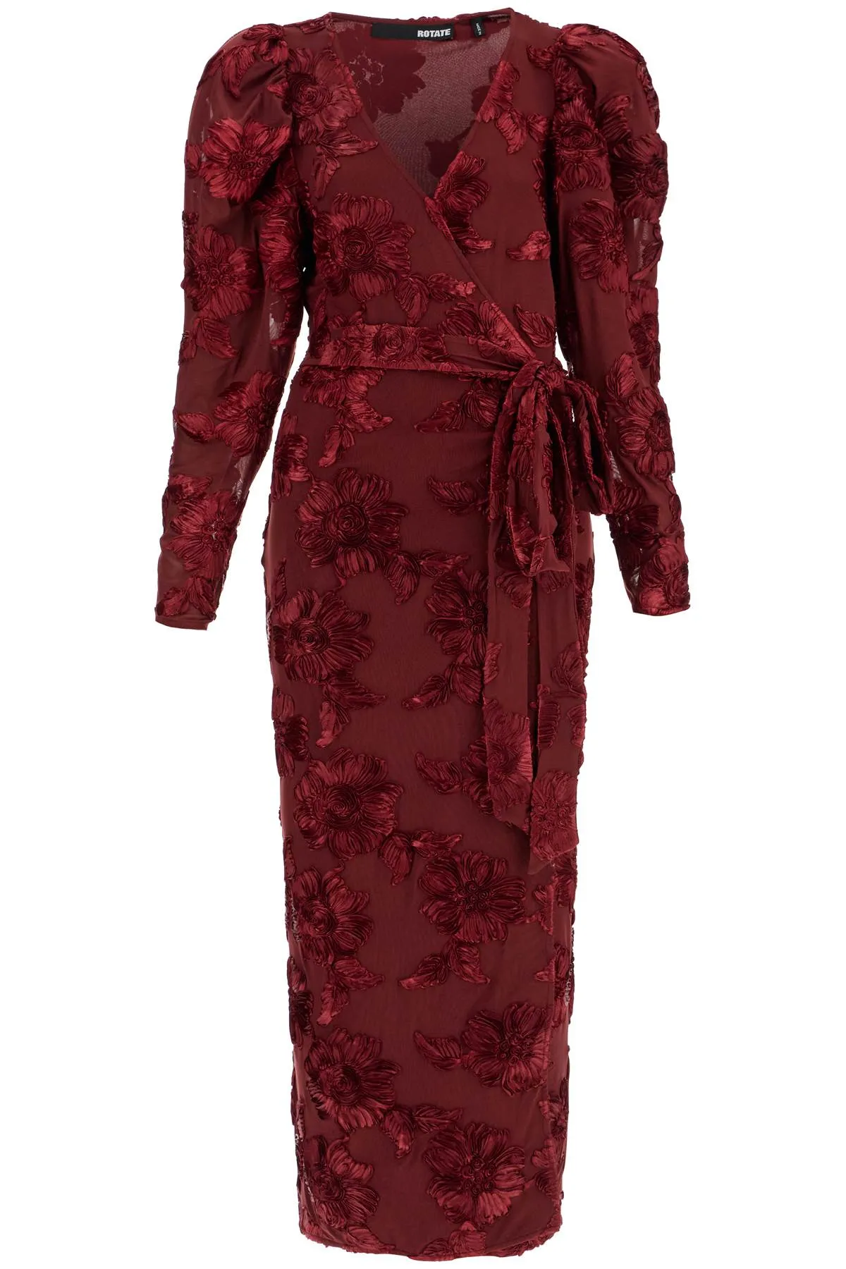 Embroidered Flower Mesh Dress