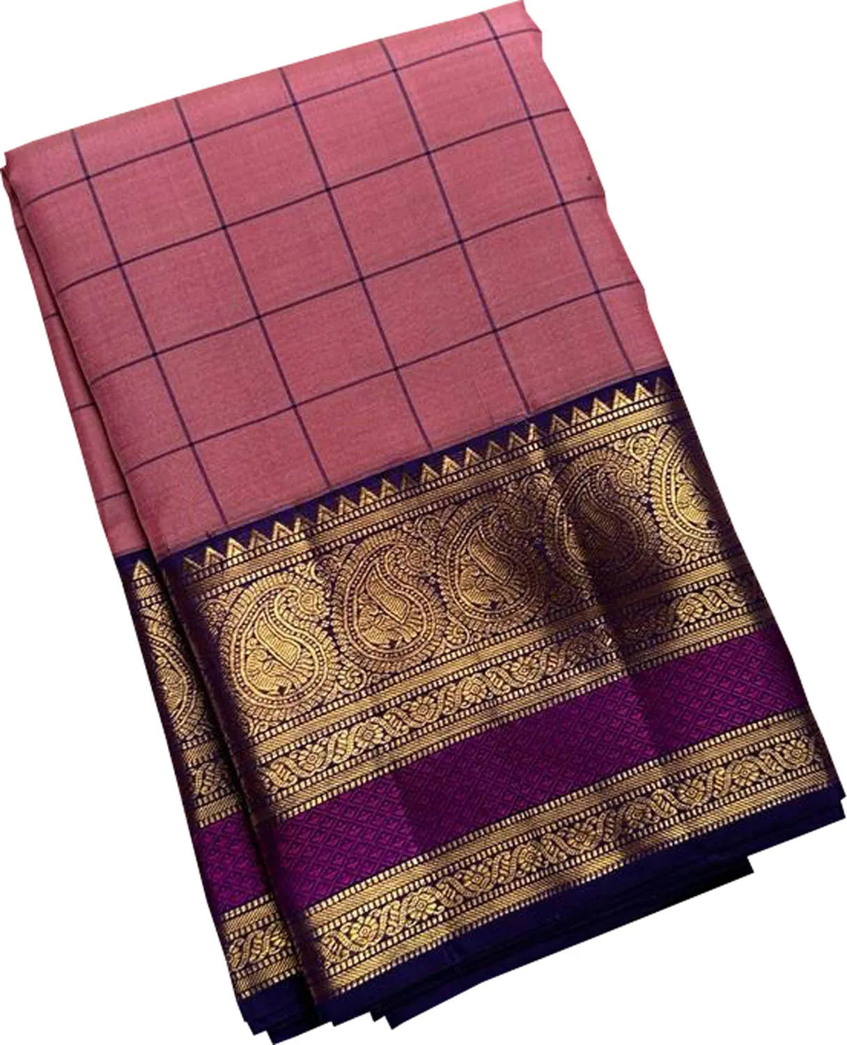 Exquisite Pink Kanjeevaram Handloom Pure Silk Saree: A Timeless Elegance