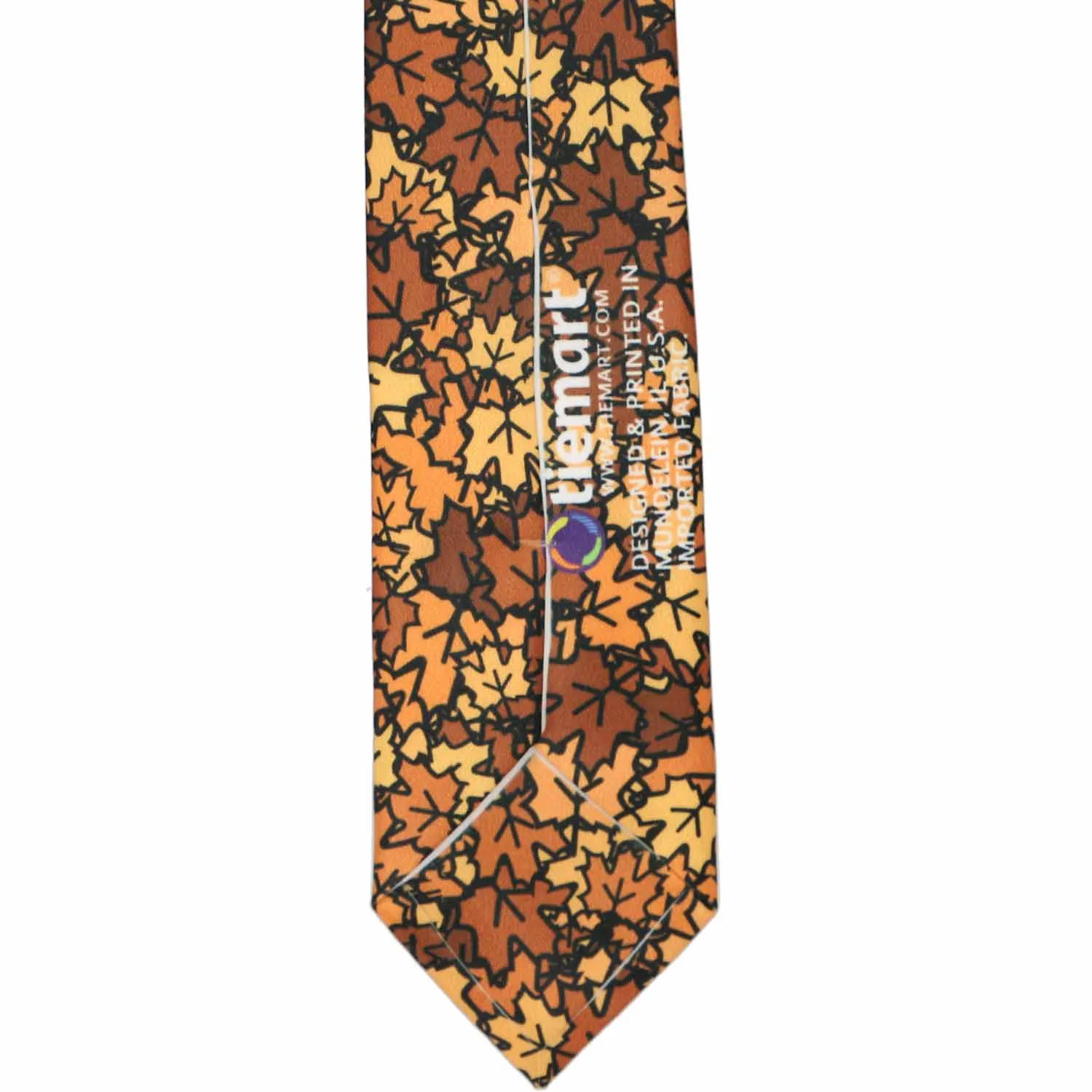 Fall Leaves Slim Necktie, 2.5" Width