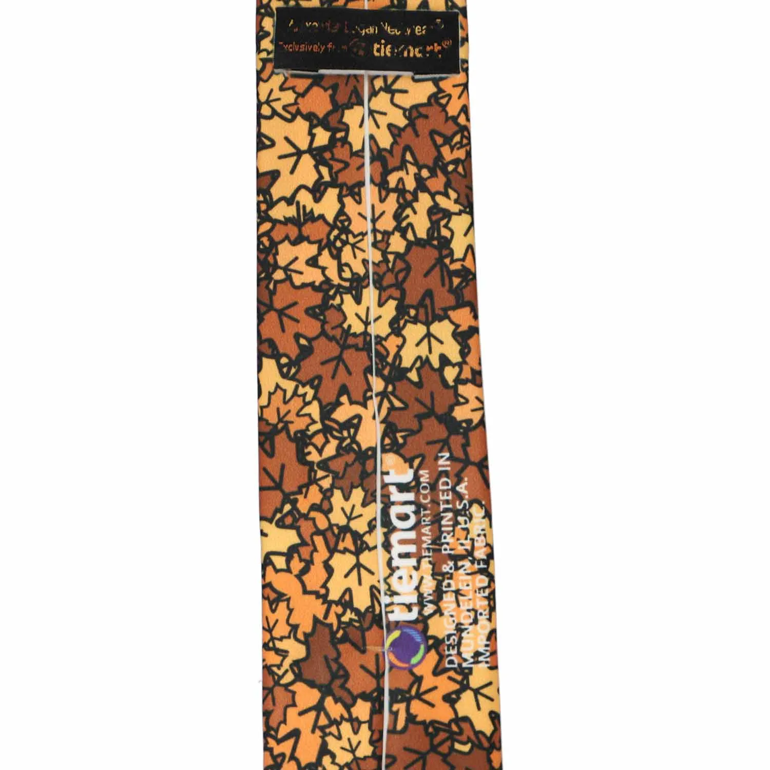 Fall Leaves Slim Necktie, 2.5" Width