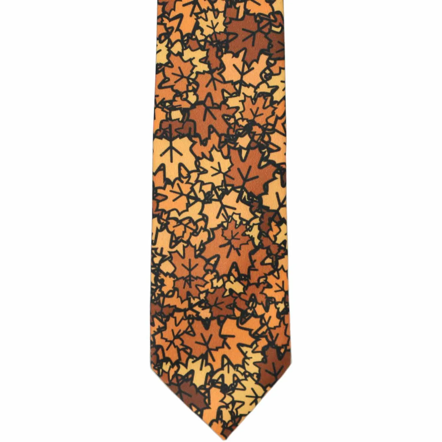 Fall Leaves Slim Necktie, 2.5" Width