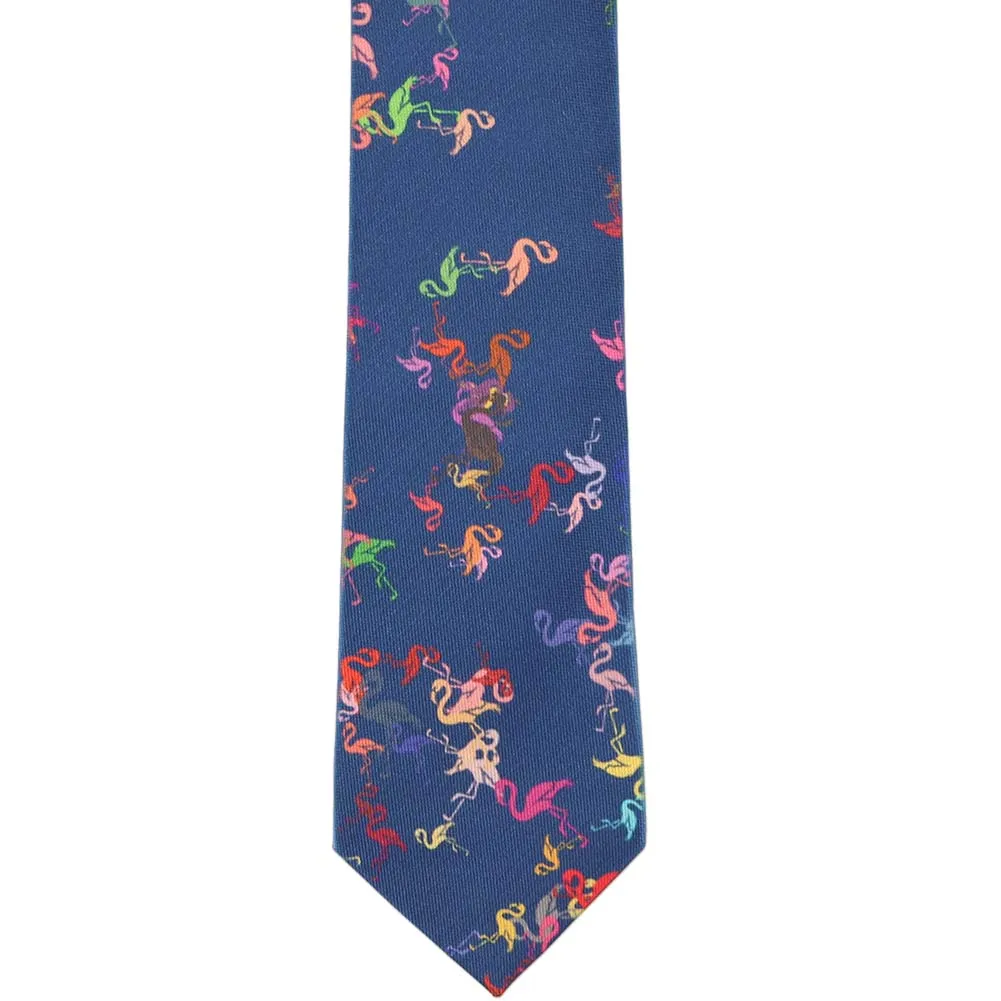 Funky Flamingo Slim Necktie, 2.5" Width