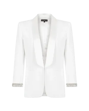 Generation Love Argo Crystal Satin Combo Crepe Blazer