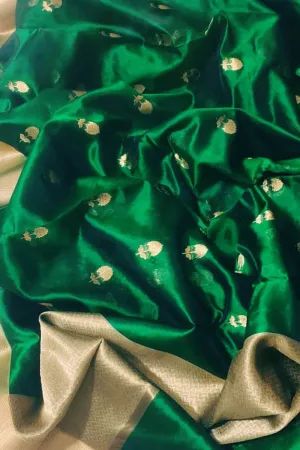 Green Chanderi Silk Saree: Handloom Elegance
