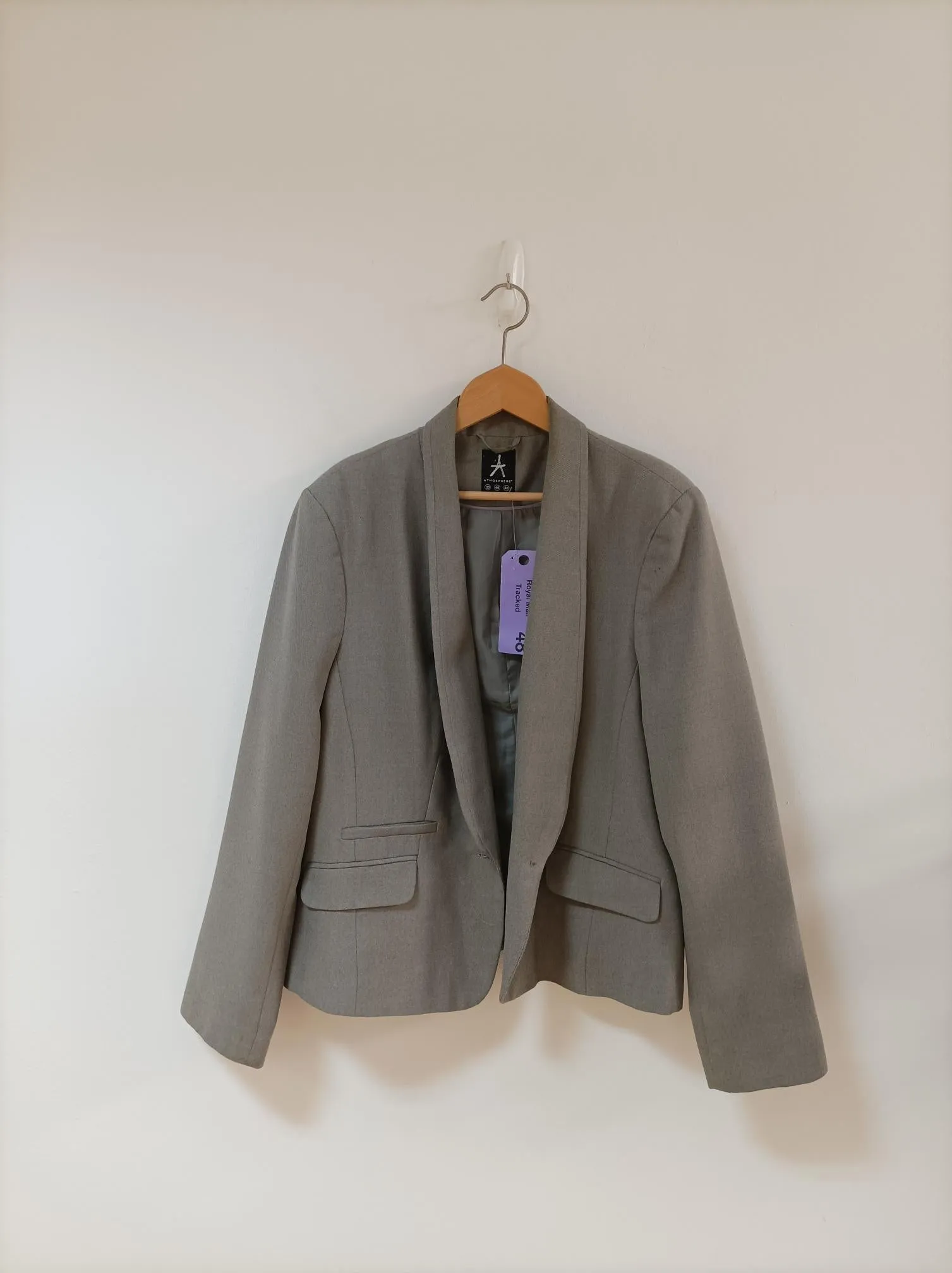 Grey Blazer, Primark, Size 16 (Polyester, Polyester)