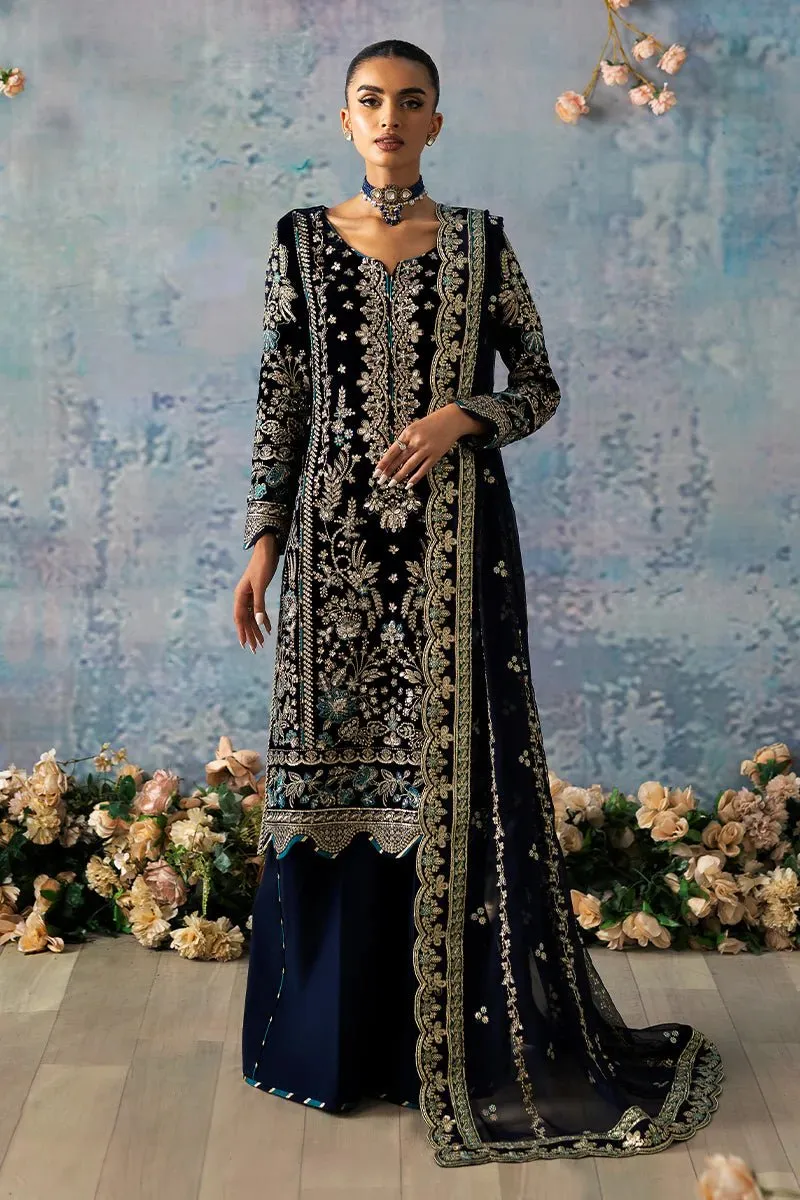 Gulaal | Celeste Unstitched Velvet '24 | Azure