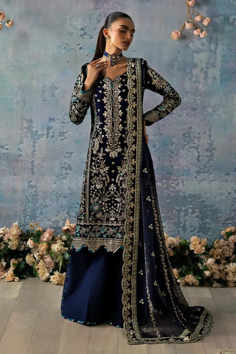 Gulaal | Celeste Unstitched Velvet '24 | Azure