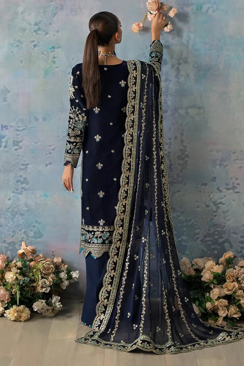 Gulaal | Celeste Unstitched Velvet '24 | Azure