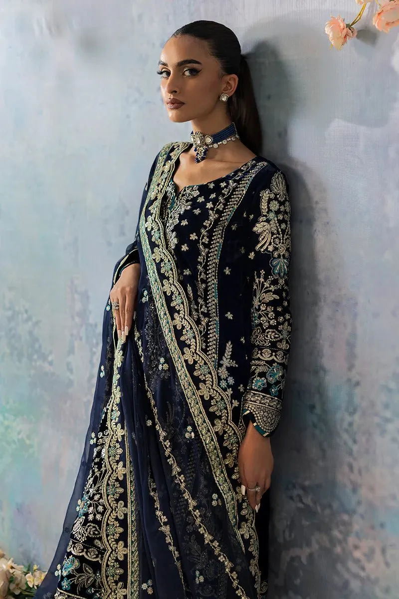 Gulaal | Celeste Unstitched Velvet '24 | Azure