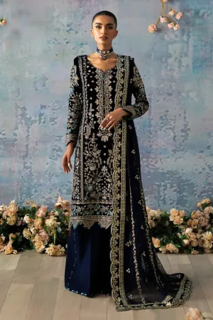 Gulaal | Celeste Unstitched Velvet '24 | Azure