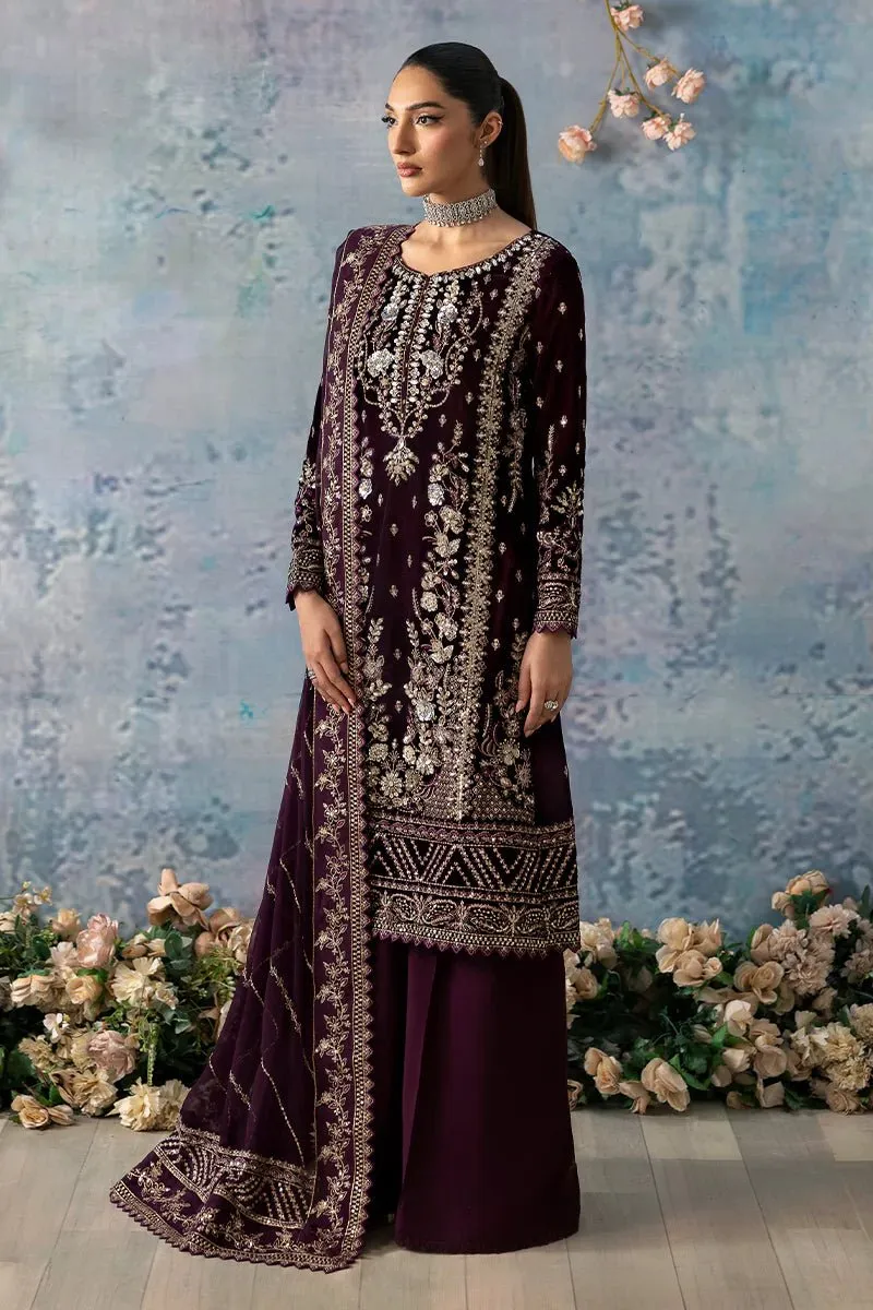 Gulaal | Celeste Unstitched Velvet '24 | Sangria