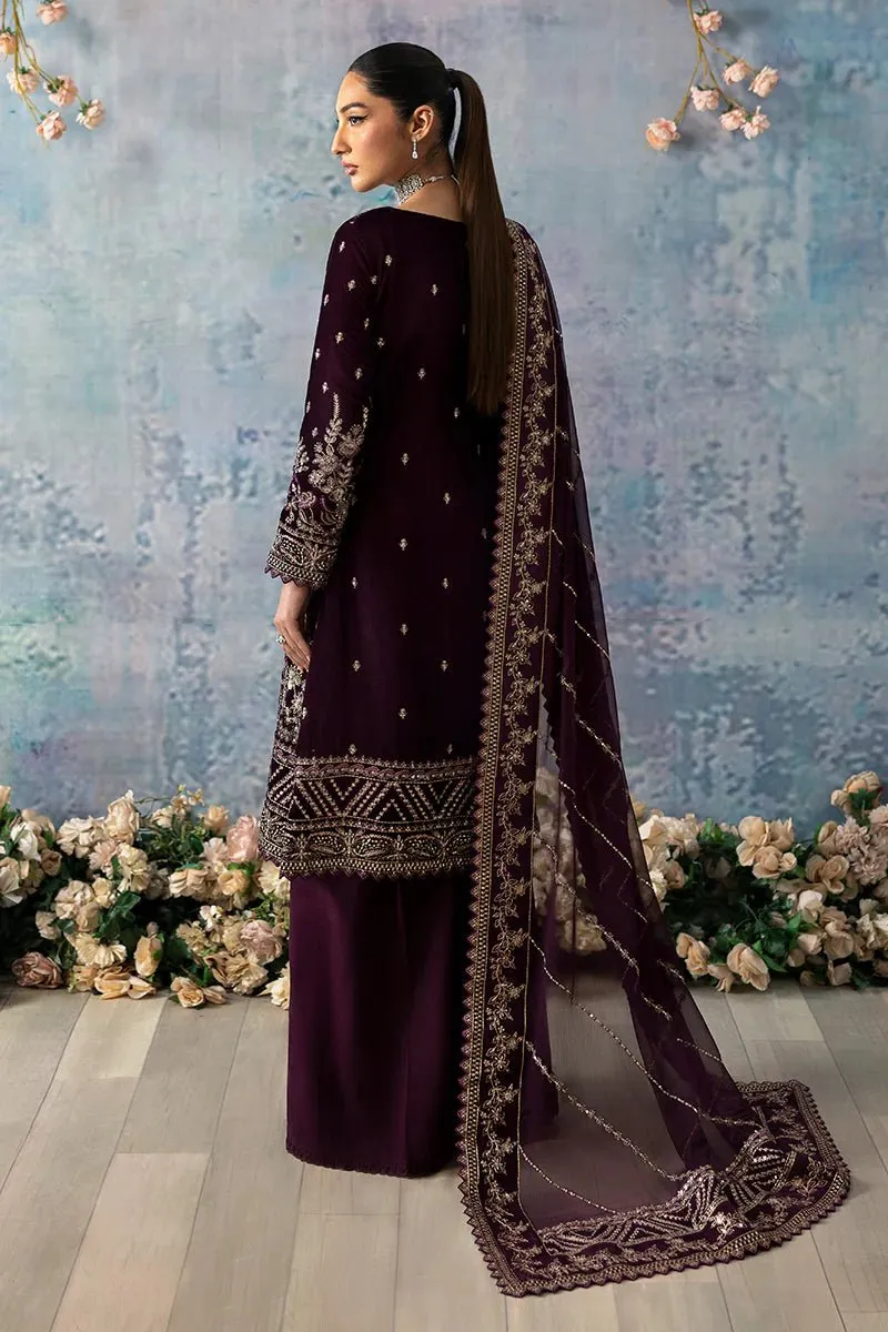 Gulaal | Celeste Unstitched Velvet '24 | Sangria