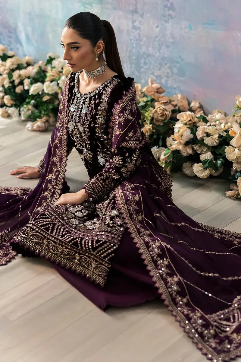 Gulaal | Celeste Unstitched Velvet '24 | Sangria