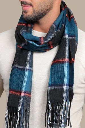 Heritage Elegance: Wool Herringbone Checks Scarf