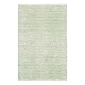 Herringbone Ocean Handwoven Cotton Rug