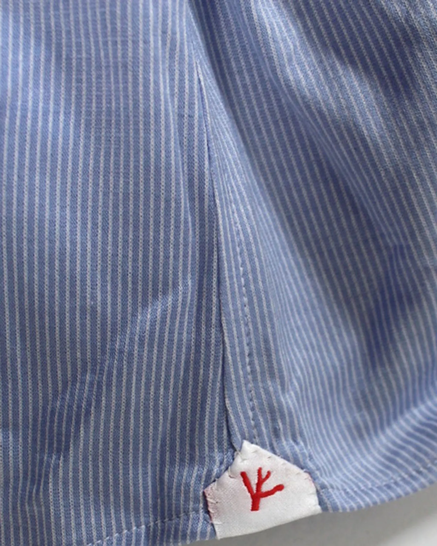 Isaia Shirt Blue Stripes 38 - 15  Regular Fit