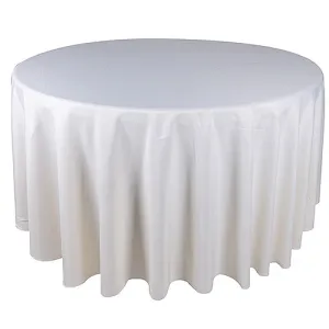 Ivory - 120 Inch Polyester Round Tablecloths