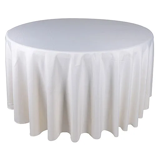 Ivory - 120 Inch Polyester Round Tablecloths
