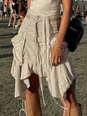 LANFUBEISI - Irregular Design Sense Mini Skirts