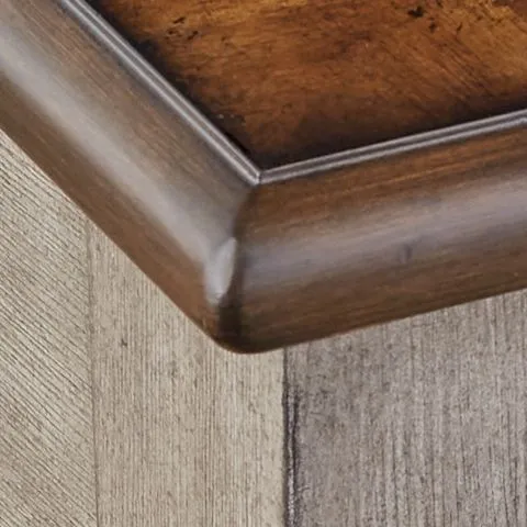 Lodenbay - Antique Gray / Brown - Rectangular End Table