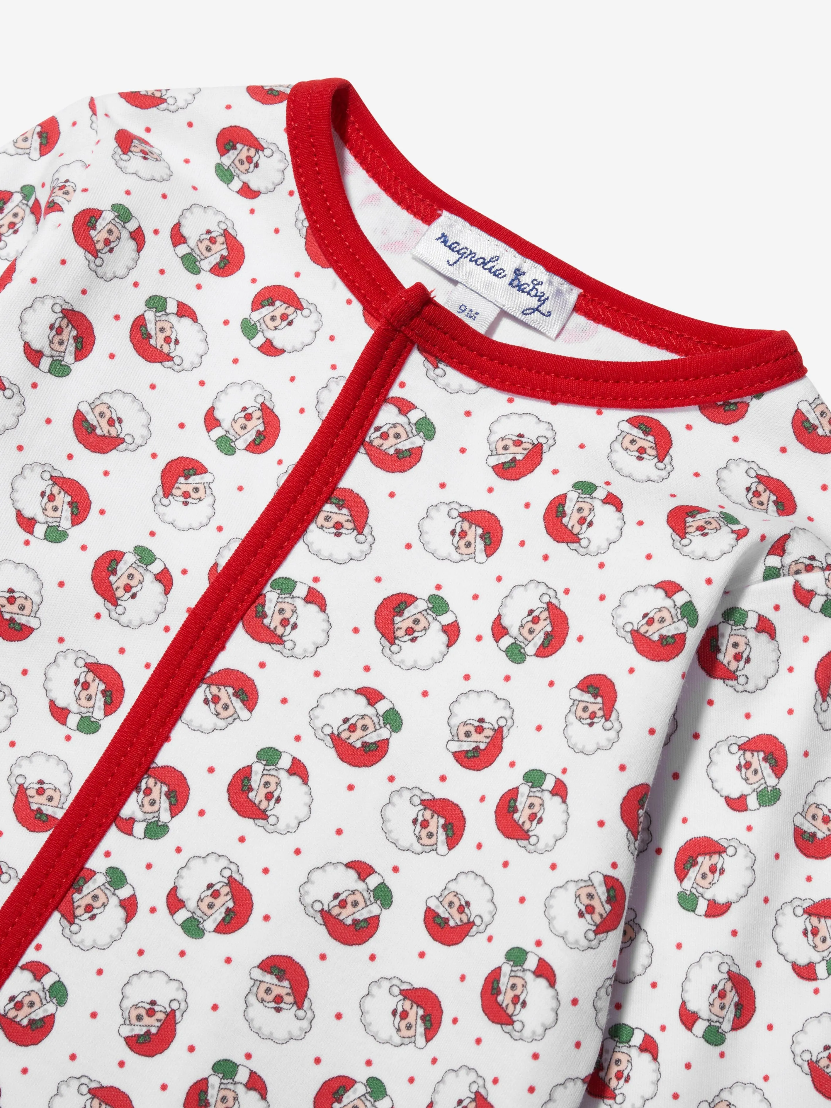 Magnolia Baby Baby Winking Santa Babygrow in Red