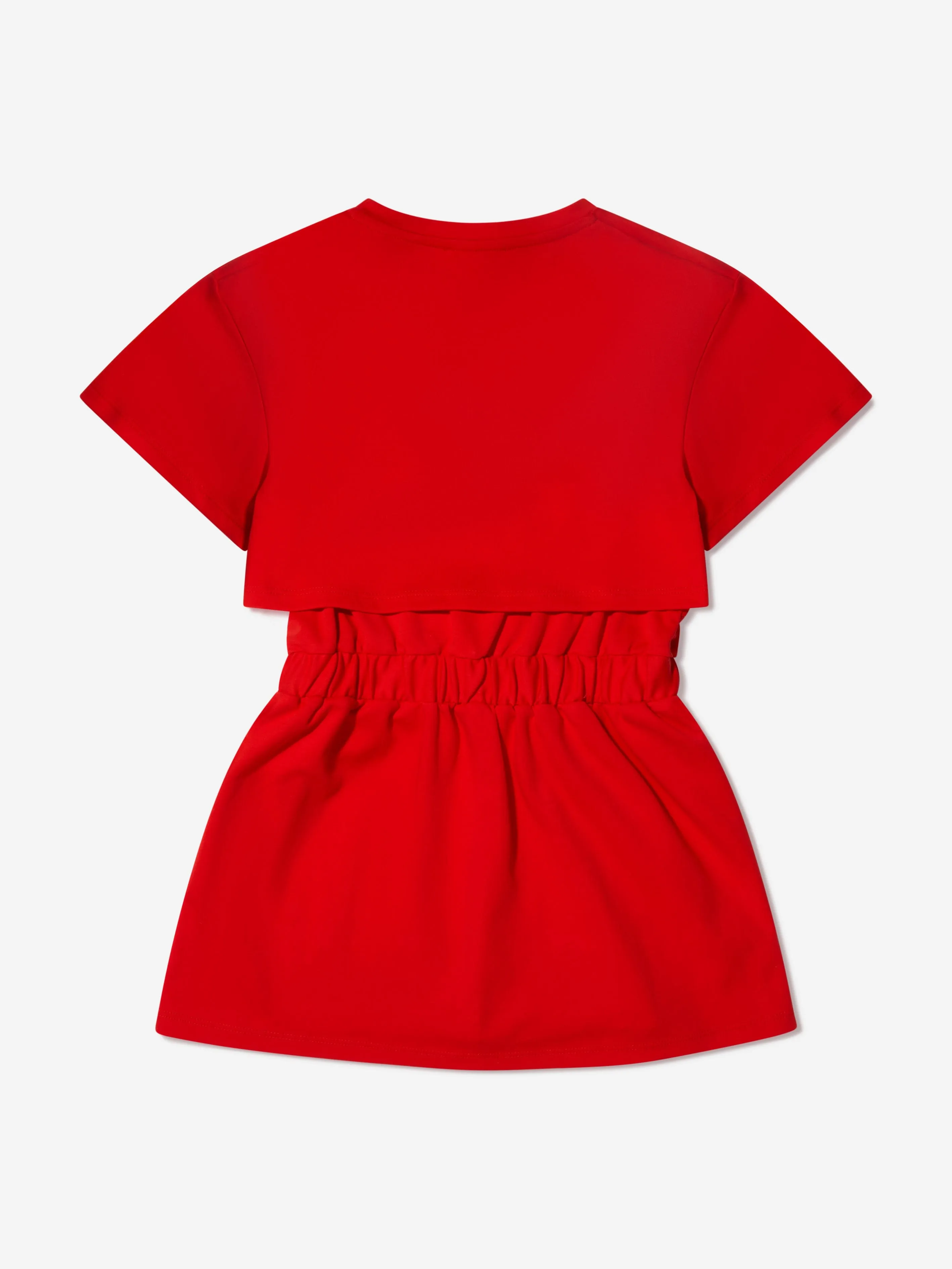 MARC JACOBS Girls Embroidered Logo Dress in Red