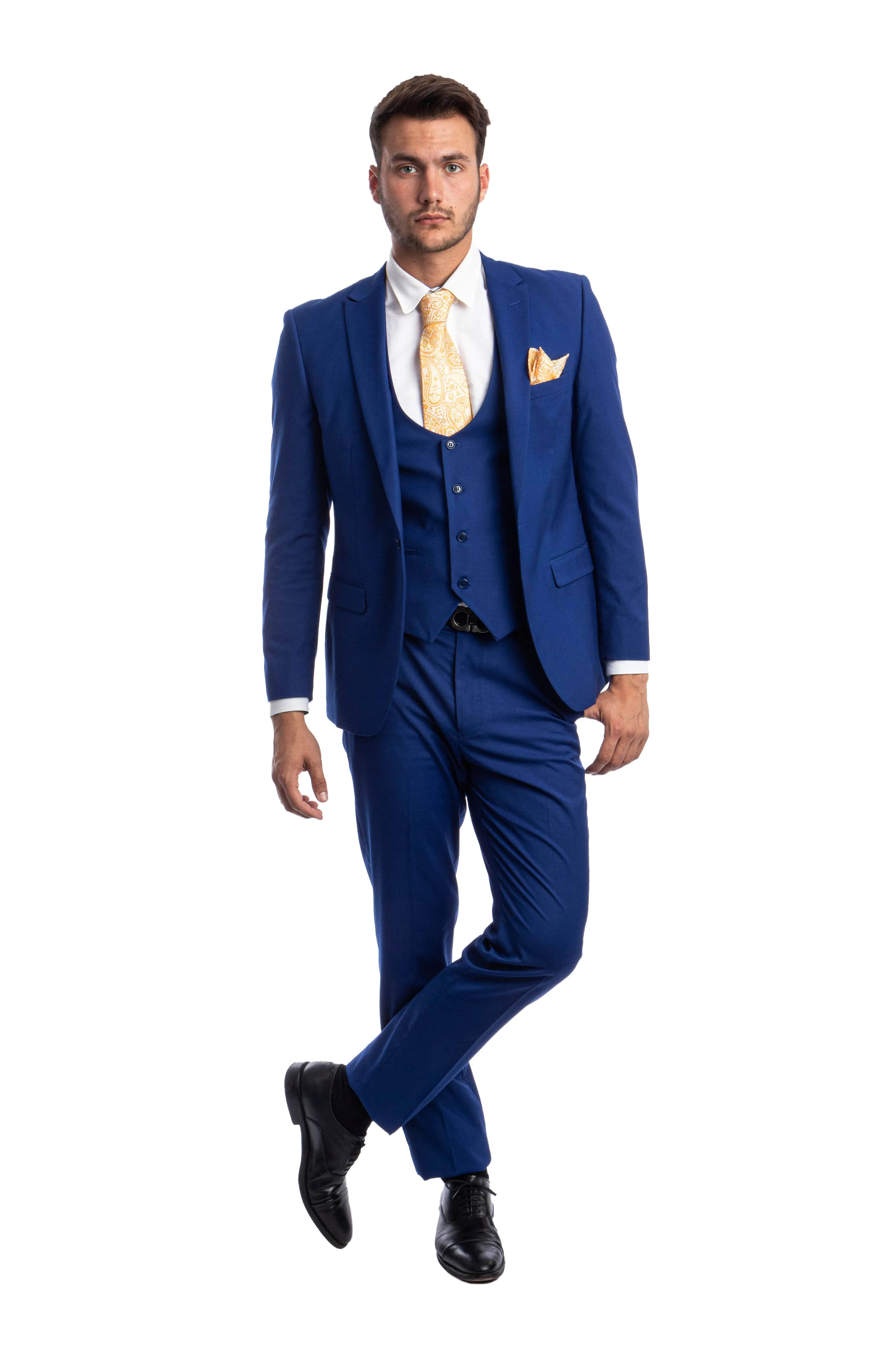 Men's 3 Piece Ultra Slim Fit Executive Suit | Classy Business | M255US