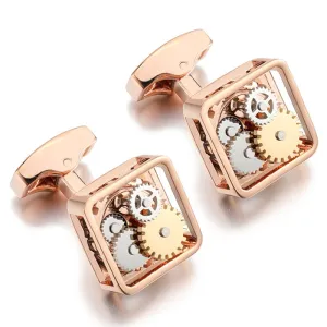 Men's Movement Square Gear Cufflinks