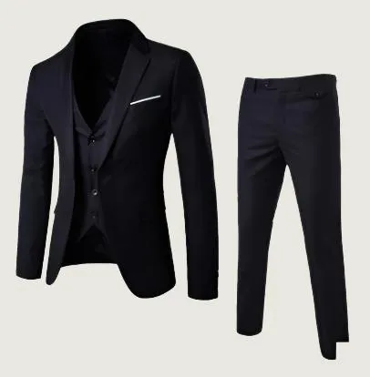 Men’s Plus Size Classic Formal Suit – Sleek 2-Piece Set