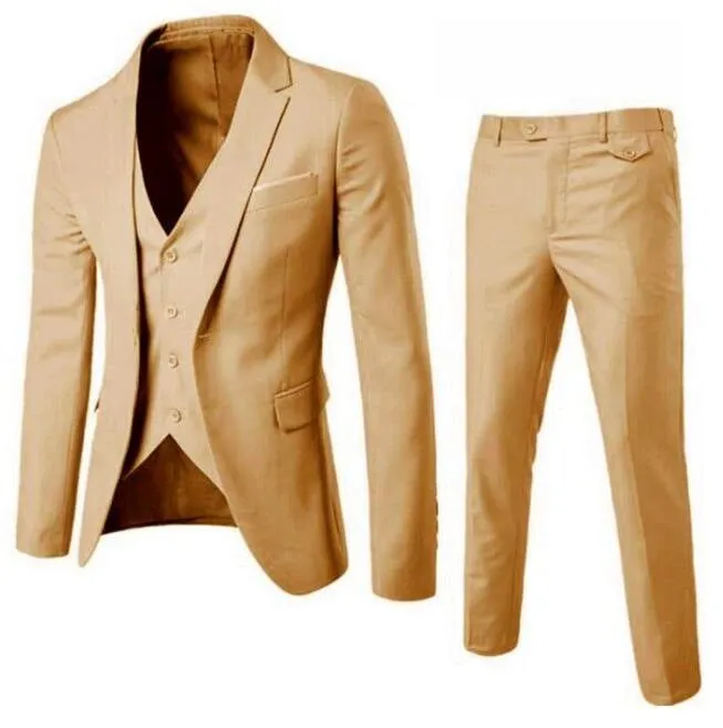 Men’s Plus Size Classic Formal Suit – Sleek 2-Piece Set