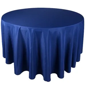 Navy Blue - 108 Inch Polyester Round Tablecloths